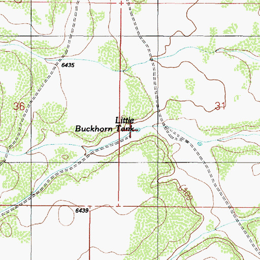 Topographic Map of Little Buckhorn Tank, AZ