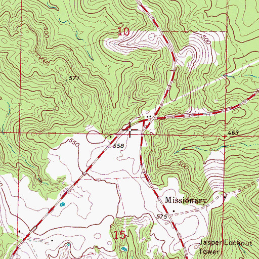 Topographic Map of Goshen (historical), MS
