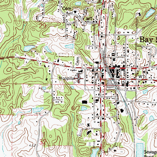 Topographic Map of Jasper General Hospital, MS