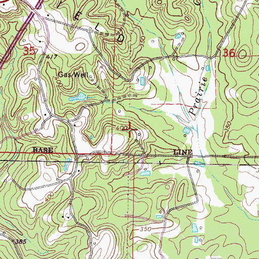 Topographic Map of Lower Hosston Oil Pool, MS
