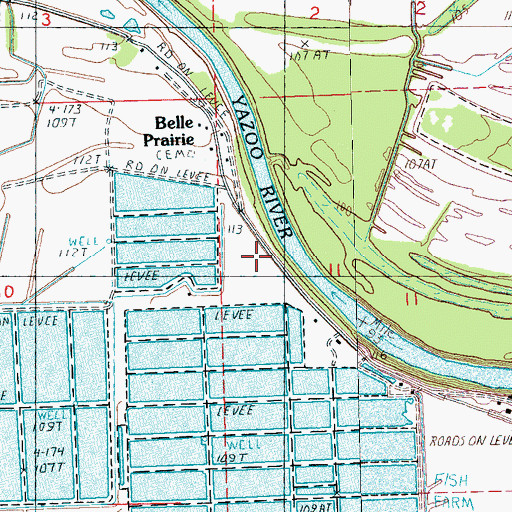 Topographic Map of Beech Grove Landing, MS