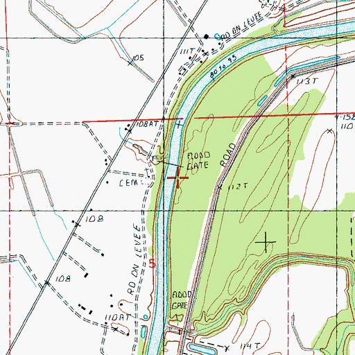 Topographic Map of Boston Place Landing, MS