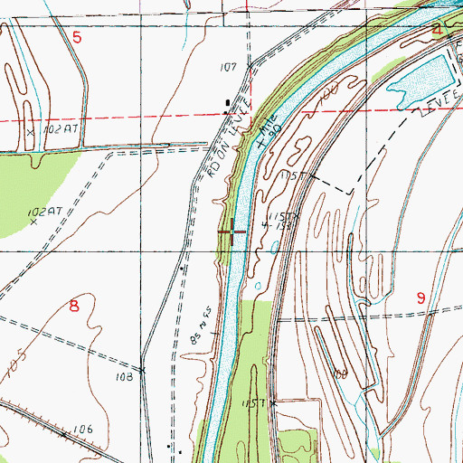 Topographic Map of Crumps Upper Landing, MS