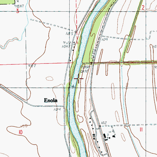 Topographic Map of Eagle Bend Landing, MS