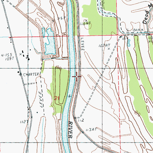 Topographic Map of Excelsior Landing, MS