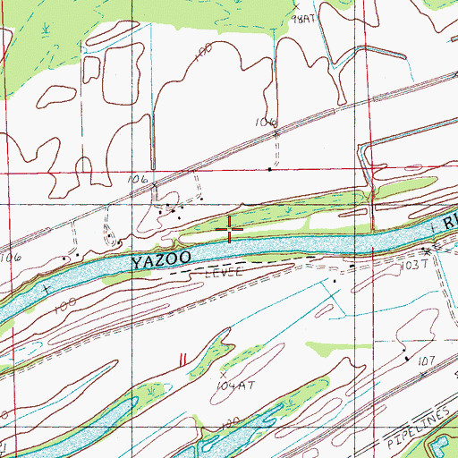 Topographic Map of Gooseys Landing, MS