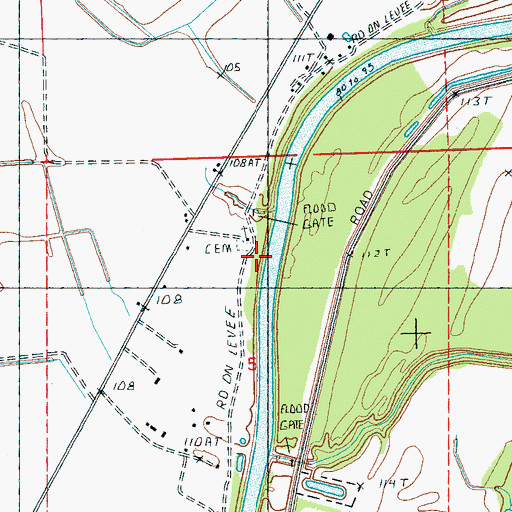 Topographic Map of Home Park Landing, MS