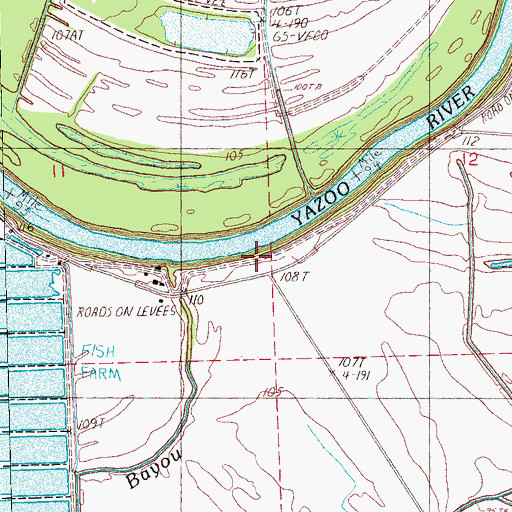 Topographic Map of Ingersols Landing, MS