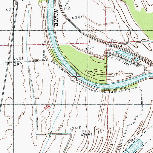 Topographic Map of Koalusha Landing, MS