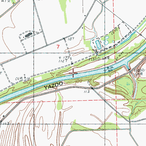 Topographic Map of Linden Landing, MS