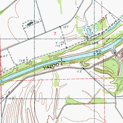 Topographic Map of Lintonia Landing, MS