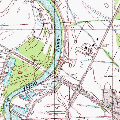 Topographic Map of McGruders Landing, MS