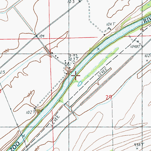 Topographic Map of Ratcliffs Landing, MS
