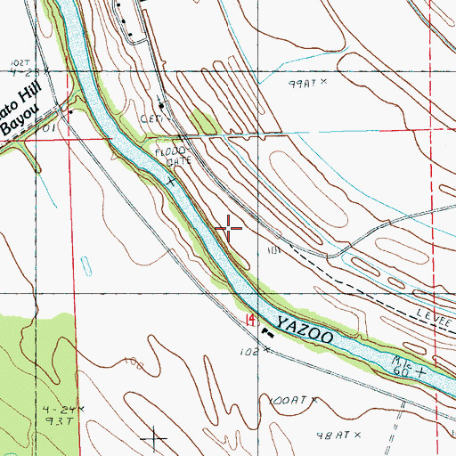 Topographic Map of Salem Landing, MS