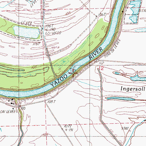 Topographic Map of Sheppards Landing, MS