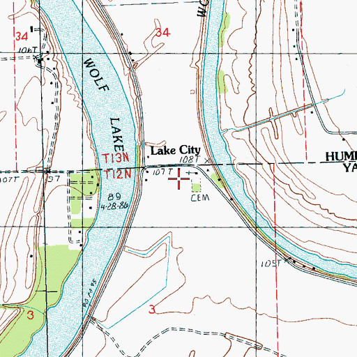 Topographic Map of Simmons Plantation (historical), MS