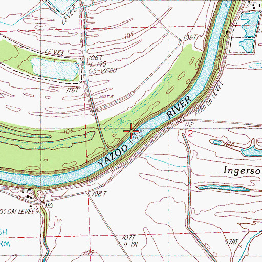 Topographic Map of Van Land Landing, MS