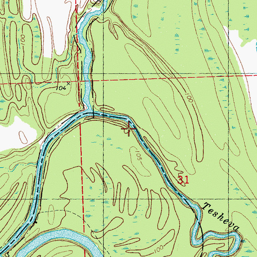 Topographic Map of Wylies Landing, MS