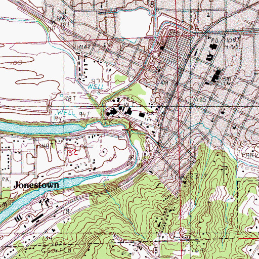 Topographic Map of Yazoo Landing, MS