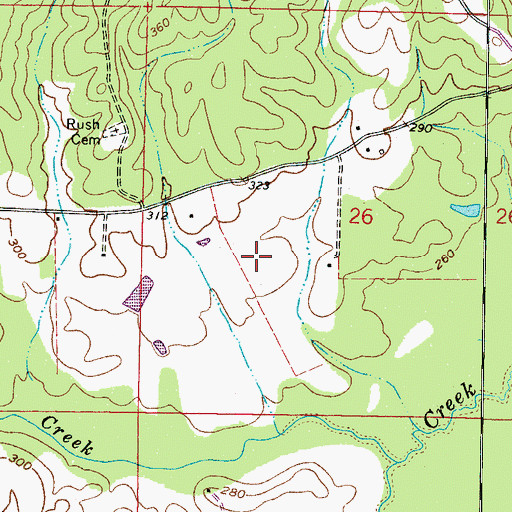 Topographic Map of East Yazo Skatane (historical), MS