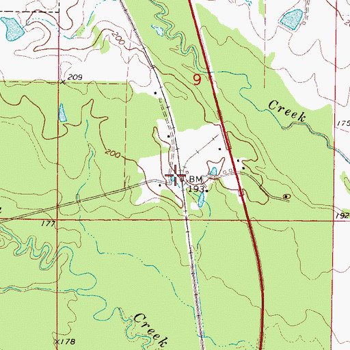Topographic Map of Hatchette (historical), MS