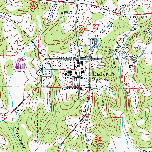 Topographic Map of Holihtasha (historical), MS