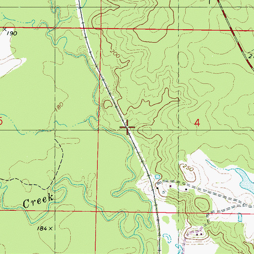 Topographic Map of Narkeeta (historical), MS