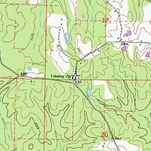Topographic Map of Spinks (historical), MS