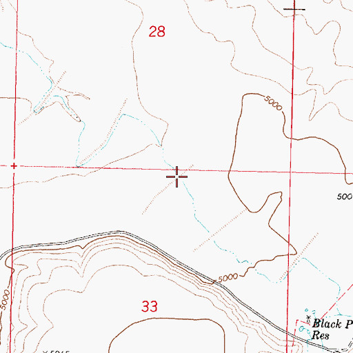 Topographic Map of Antelope Valley, AZ