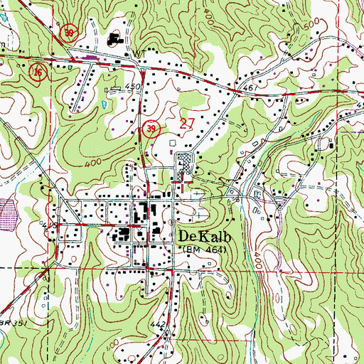 Topographic Map of West Kemper Elementary School, MS