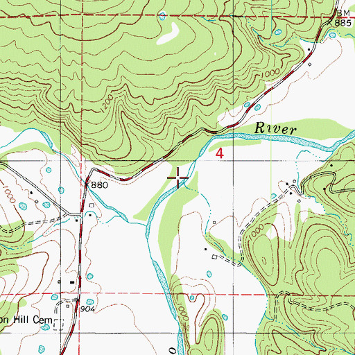 Topographic Map of Brasel Creek, AR