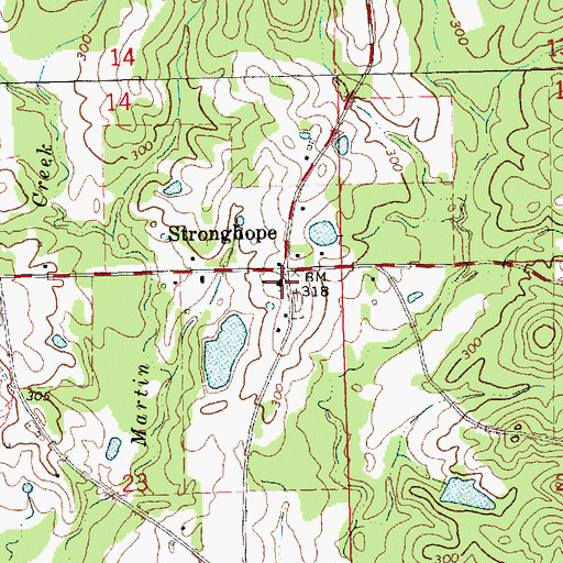 Topographic Map of Stronghope Baptist Church, MS