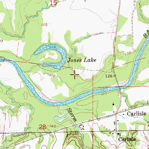 Topographic Map of Hopewell Plantation (historical), MS