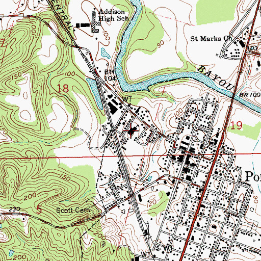 Topographic Map of Richardson Elementary School, MS