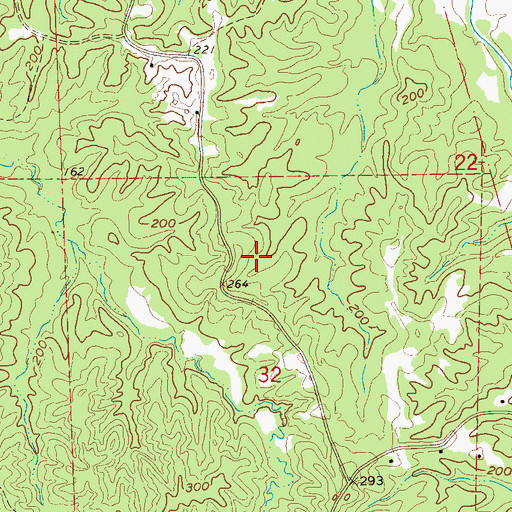 Topographic Map of Rose Arbor Plantation (historical), MS