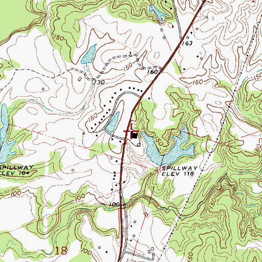 Topographic Map of Sunnyside Plantation (historical), MS