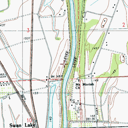 Topographic Map of Arbin Landing, MS
