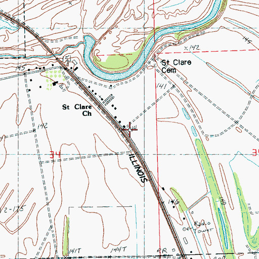 Topographic Map of Black Bayou, MS
