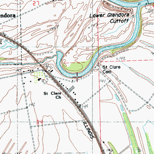 Topographic Map of Black Bayou Landing, MS