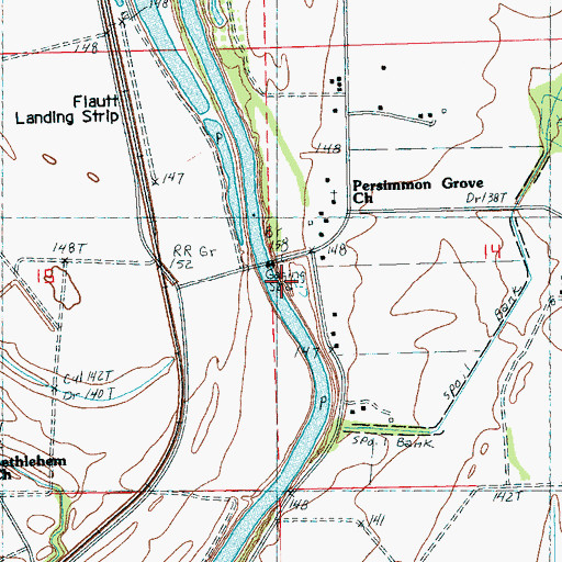 Topographic Map of Graball Landing, MS