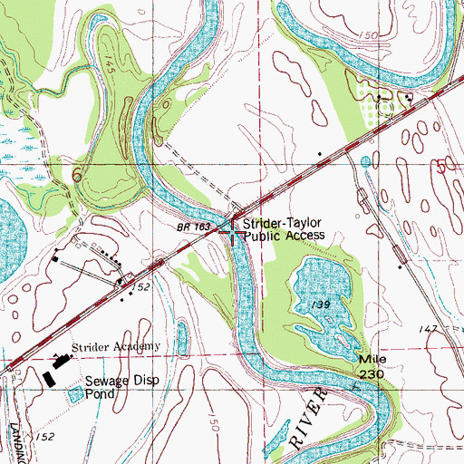 Topographic Map of Jarman Ferry (historical), MS