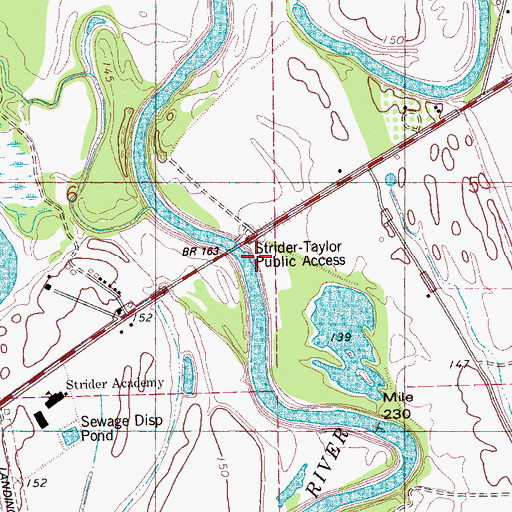 Topographic Map of Locopolis Landing, MS