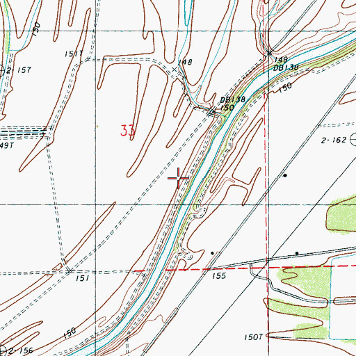 Topographic Map of Midway (historical), MS