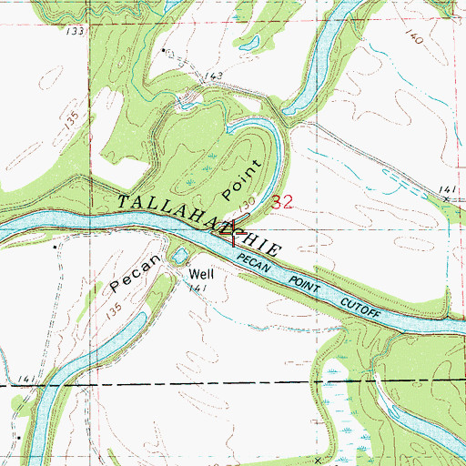 Topographic Map of Rays Landing, MS