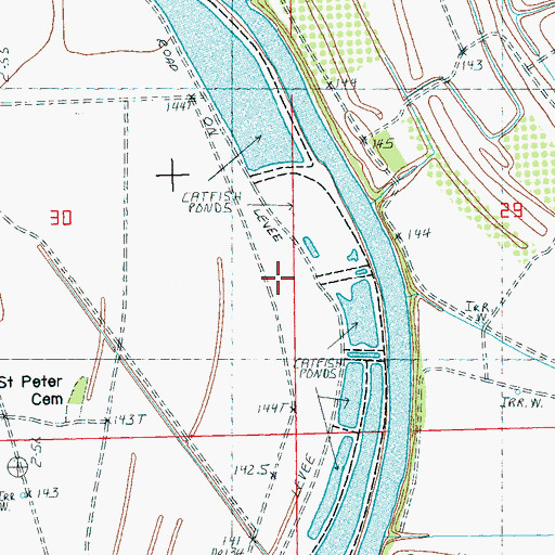 Topographic Map of Sturdivant (historical), MS