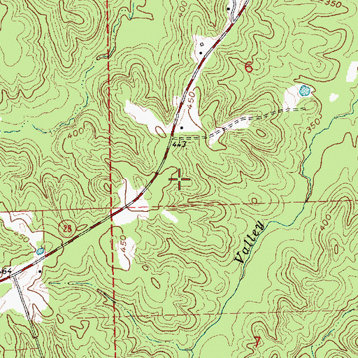 Topographic Map of Millsaps Cemetery, MS