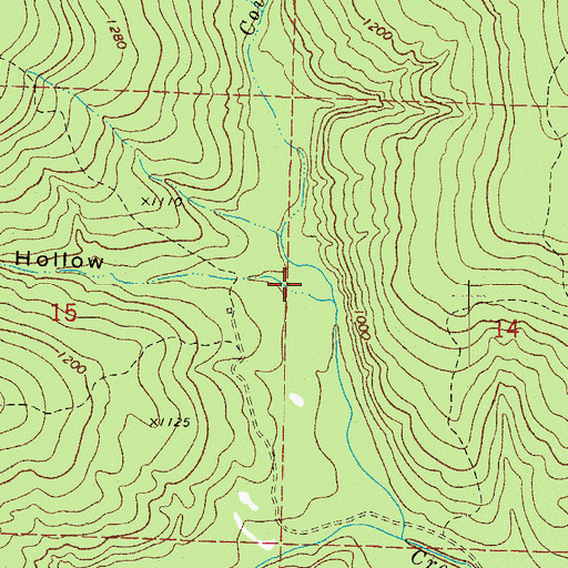 Topographic Map of Browder Hollow, AR