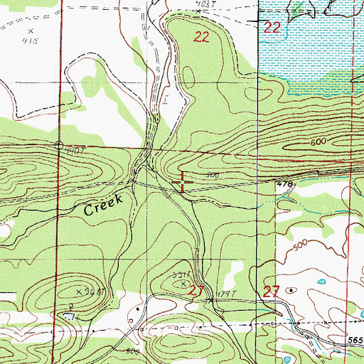 Topographic Map of Brown School, AR