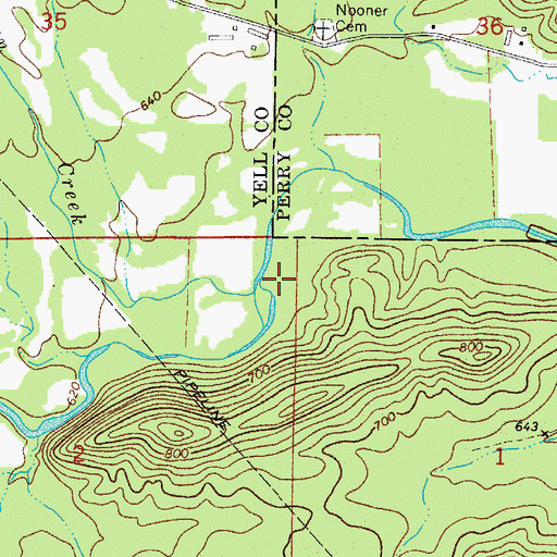 Topographic Map of Buchanan Creek, AR