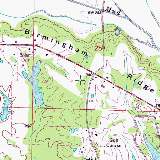 Topographic Map of Bolen Family Cemetery, MS